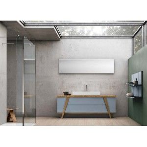 Meuble de salle de bain Fratino H200xL191xP56 cm Composition FRA 01 - Hafro - Geromin