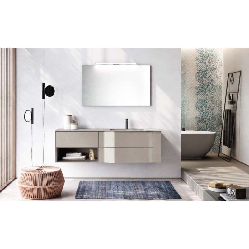 STR8 Badezimmerschrank H200xB159,8xP56 cm Zusammensetzung STR 05 - Hafro - Geromin
