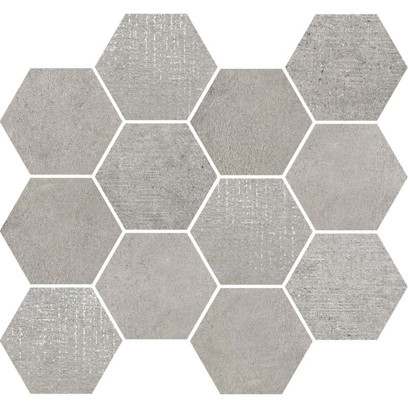 LOFT LIGHT GREY MOSAIC ESAGONA  35x30,3 -  J89342 Ceramiche Rondine CERAMICA RONDINE - 1