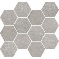 LOFT LIGHT GREY MOSAIC ESAGONA  35x30,3 -  J89342 Ceramiche Rondine CERAMICA RONDINE - 1