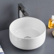 Aufsatz Waschbecken Glaenzed Weiss  QUADRO 46 46X41 COGNAC Artceram