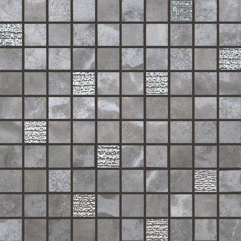 PIETRE DI FIUME ANTRACITE MOSAIC MIX  30x30 -  J86882 Ceramiche Rondine CERAMICA RONDINE - 1