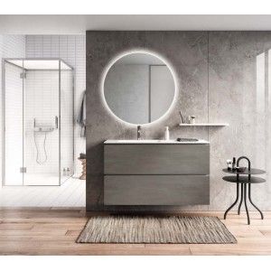 Badschrank ändern H200xB120,6xP50,5 cm Zusammensetzung CHA 07 - Hafro - Geromin