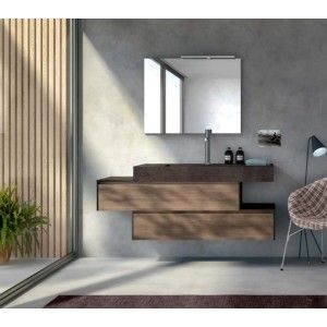 Badschrank ändern H200xB145,2xP50,5 cm Zusammensetzung CHA 14 - Hafro - Geromin