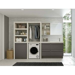 Wäscheschrank - Store - H200xL268,3xP65 cm Zusammensetzung STO 07 - Hafro - Geromin