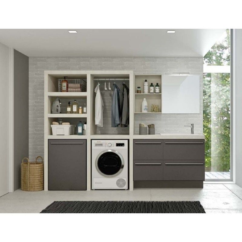 Wäscheschrank - Store - H200xL268,3xP65 cm Zusammensetzung STO 07 - Hafro - Geromin