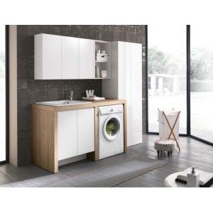 Wäscheschrank - Store - H200xL220xP65 cm Zusammensetzung STO 15 - Hafro - Geromin