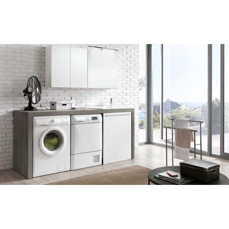 Wäscheschrank - Store - H200xL200xP65 cm Zusammensetzung STO 17 - Hafro - Geromin