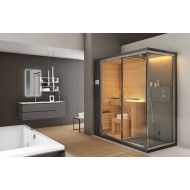 ETHOS C hammam con Doccia Integrata + Sauna 200x100xH.215 Angolo/Parete - Hafro - Geromin