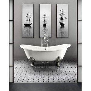 Chérie Baignoire en fonte sans trous 168,5LxH68xP76 avec pied Flora DEVON&DEVON - 1