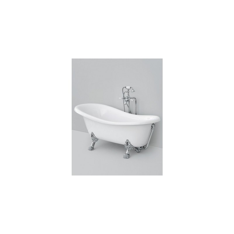 ARTCERAM HERMITAGE WHITE FREESTANDING BATH 170 x 80 h 72 CHROME FEET