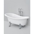 ARTCERAM HERMITAGE VASCA FREESTANDING BIANCA 170 x 80 h 72 PIEDI CROMO