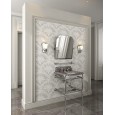 Lavabo Sound con piano in marmo Grigio Grafite, ripiano-griglia portaoggetti con gambe cromate L60xH95xP61,5 DEVON&DEVON - 1