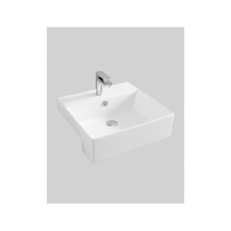 ARTCERAM SEMI-RECESSED WASHBASIN QUADRO 50