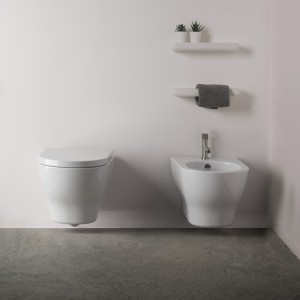 GSG BOX Wand WC  - Sitz Befestigungsset  und Halterungen fuer  haengende inbegriffen