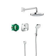 Croma Select E Unterputz-Duschsystem mit Hansgrohe Ecostat E Thermostat