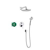 Crometta S Shower System 240 1 jet with Hansgrohe single lever mixer