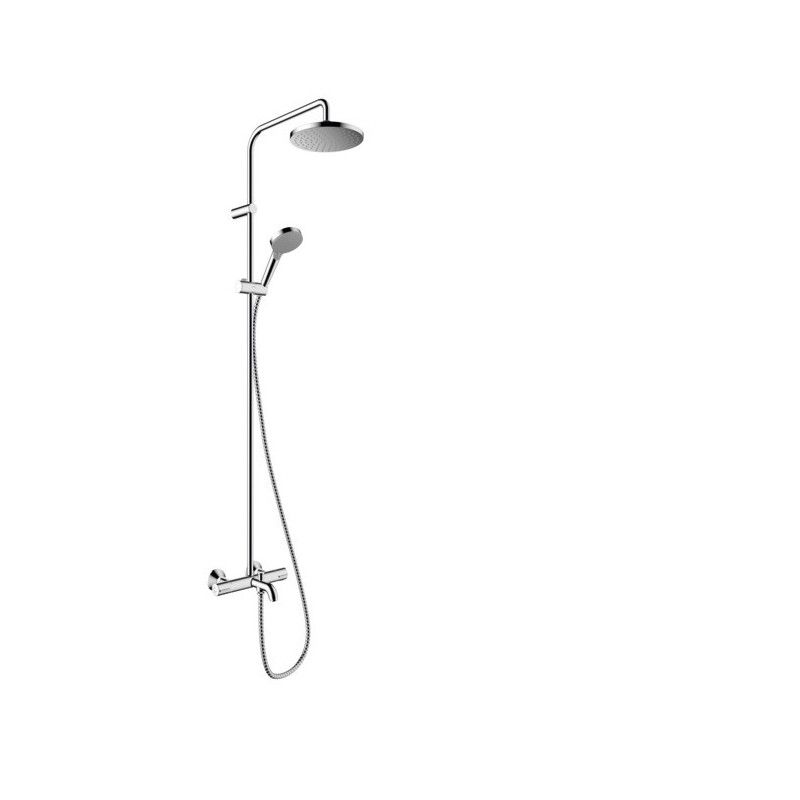 Hansgrohe VERNIS BLEND Showerpipe 200 1jet mit Thermostatwanne Hansgrohe CHROME