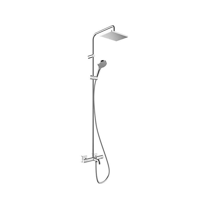 Hansgrohe VERNIS SHAPE Showerpipe 230 1jet mit Thermostat Wanne Hansgrohe CHROME