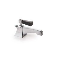 Vip Time Batteria lavabo monoforo con saltarello - leve in ottone finitura lucida nera (pvd) DEVON&DEVON - 1