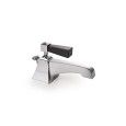 Vip Time Batteria lavabo monoforo con saltarello - leve in ottone finitura lucida nera (pvd) DEVON&DEVON - 1