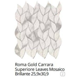 ROMA GOLD CARRARA SUPERIORE LEAVES MOSAIQUE 25,9X30,9   - fQMR Fap Ceramiche FAP CERAMICHE - 1