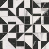 ROMA GOLD CARRARA SUPERIORE/NERO ELEGANTE SLASH MOSAIC 30,5X30,5  - fQKN Fap Ceramiche FAP CERAMICHE - 1