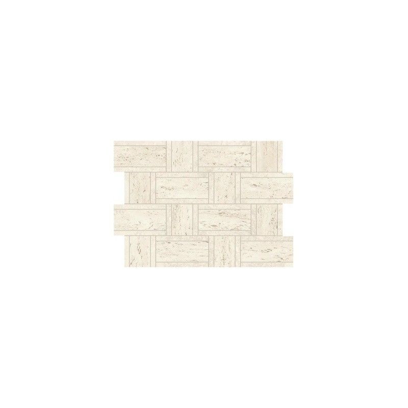 Marvel Travertine White Mosaico Basketweave 35x47 - Atlas Concorde AF9M CERAMICHE ATLAS CONCORDE - 1