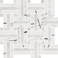 EXTRA MOSAIC INTRECCIO SCENIC WHITE/PULPIS GREY POLISHED 30X30 - Novabell EXT001L NOVABELL - 1