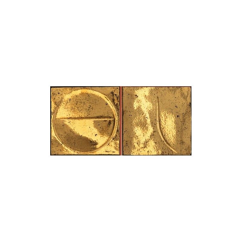 BOTTEGA D ARTE  motivi oro Glaenzed nero 15X15 - Iris Ceramica 511044 IRIS CERAMICA - 1