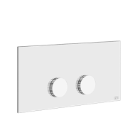 HI-FI Compact Externe Teile für Einfunktions-Thermostatmischer, mit GESSI ON-OFF-Tasten