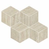 PRESTIGIO TRAVERTINO BEIGE SOFT MOSAIC CUBE RECTIFIED  30,4x35,2 - REFIN  OO33 REFIN - 1