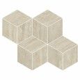 PRESTIGIO TRAVERTINO BEIGE SOFT MOSAIC CUBE RECTIFIED  30,4x35,2 - REFIN  OO33 REFIN - 1