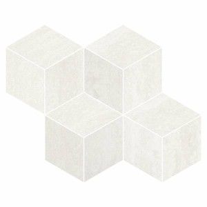 PRESTIGIO TRAVERTINO BIANCO SOFT MOSAIQUE CUBE RECTIFIEE  30,4x35,2 - REFIN  OO34 REFIN - 1
