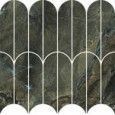 ALLMARBLE VERDE BORGOGNA 29,8X29,8cm MOSAIC VENTAGLIO LUX - MARAZZI MEZN MARAZZI  - 1
