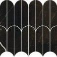 ALLMARBLE CALACATTA BLACK 29,8X29,8cm MOSAIK VENTAGLIO LUX - MARAZZI MEZR MARAZZI  - 1