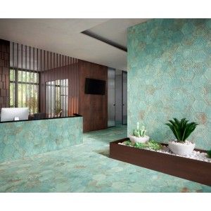ZINC GREEN MIX DECOR HEXAGON 25X29 - Apavisa APAVISA - 1
