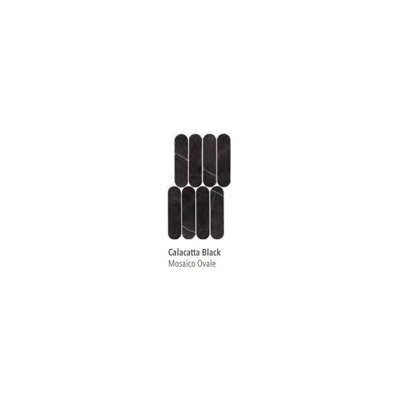 CHARM EXPERIENCE CALACATTA BLACK MOSAIQUE OVALI LAPPE 19,5X37 - ITALGRANITI CH03MOVL ITALGRANITI GROUP - 1
