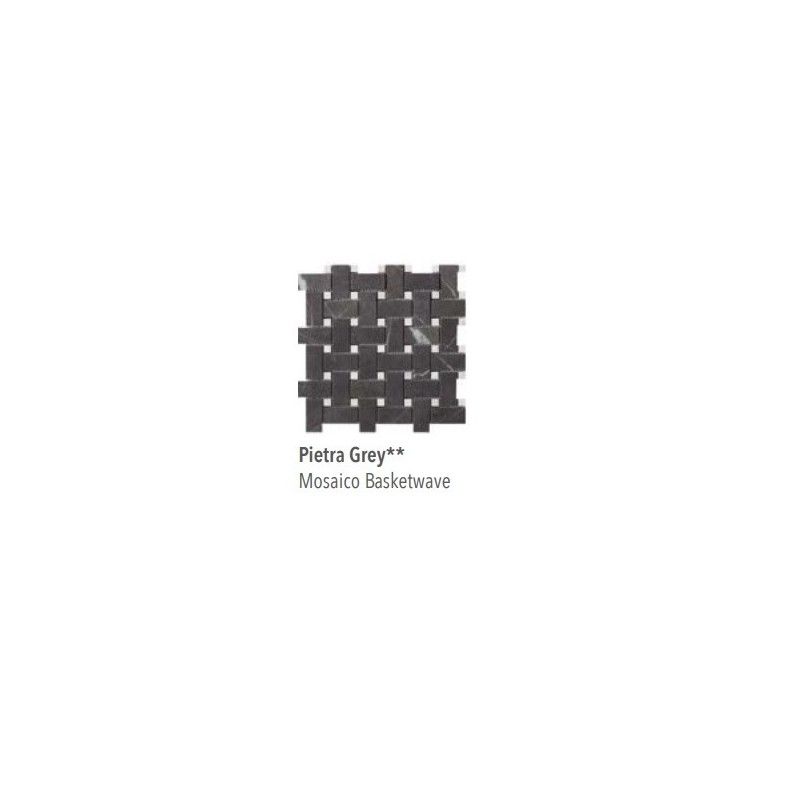 LUX EXPERIENCE PIETRA GREY MOSAICO BASKETWAVE FADE 30X30 - ITALGRANITI MW02MBWFA ITALGRANITI GROUP - 1