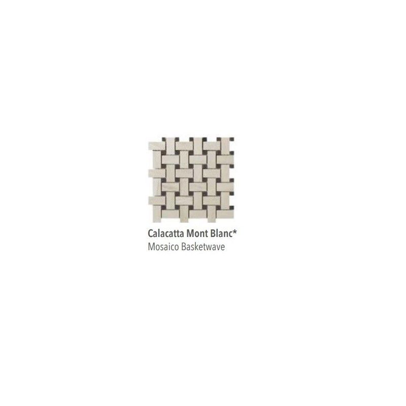 LUX EXPERIENCE CALACATTA MONT BLANC MOSAIC BASKETWAVE FADE 30X30 - ITALGRANITI MW05MBWFA ITALGRANITI GROUP - 1