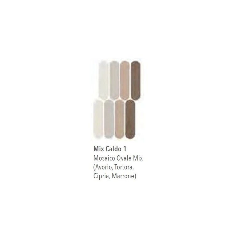 NUANCES MOSAIK OVALE MIX CALDO 1 19,5X37 - ITALGRANITI NU00MOVC1 ITALGRANITI GROUP - 1
