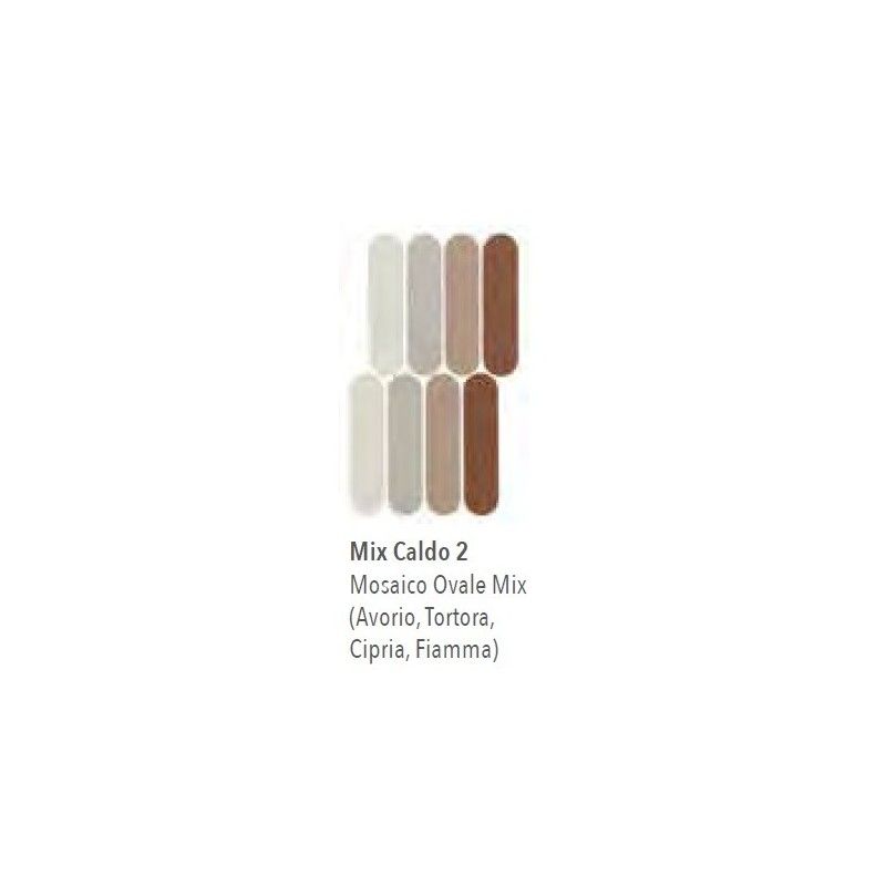 NUANCES MOSAIK OVALE MIX CALDO 2 19,5X37 - ITALGRANITI NU00MOVC2 ITALGRANITI GROUP - 1