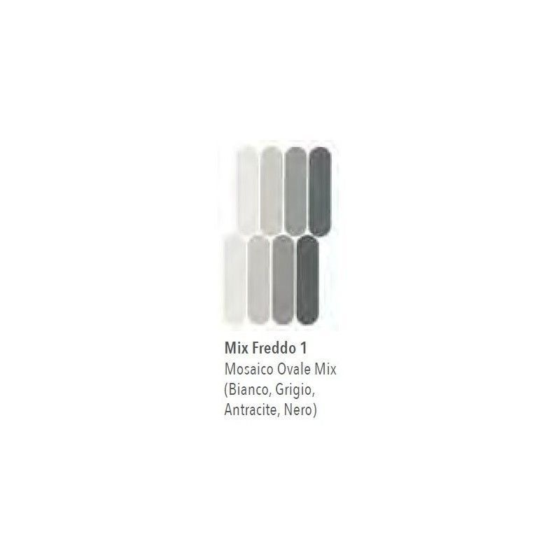 NUANCES MOSAIK OVALE MIX FREDDO 1 19,5X37 - ITALGRANITI NU00MOVF1 ITALGRANITI GROUP - 1