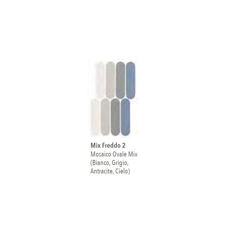 NUANCES MOSAICO OVALE MIX FREDDO 2 19,5X37 - ITALGRANITI NU00MOVF2 ITALGRANITI GROUP - 1