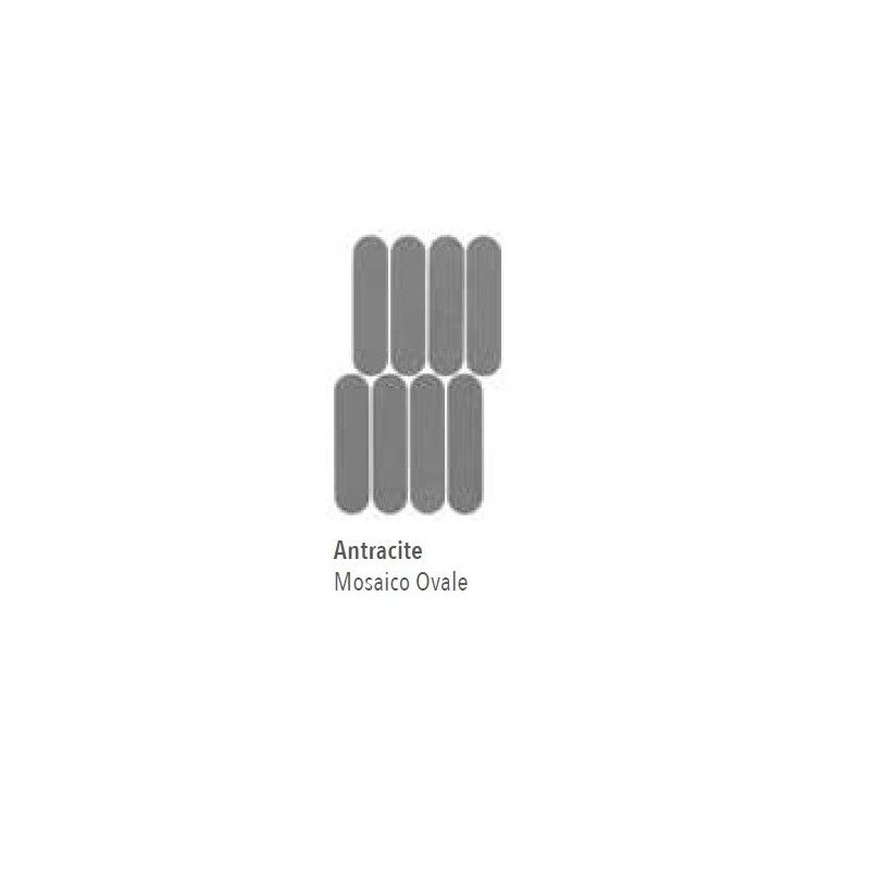NUANCES ANTRACITE MOSAIK OVALE 19,5X37 - ITALGRANITI NU03MOV ITALGRANITI GROUP - 1