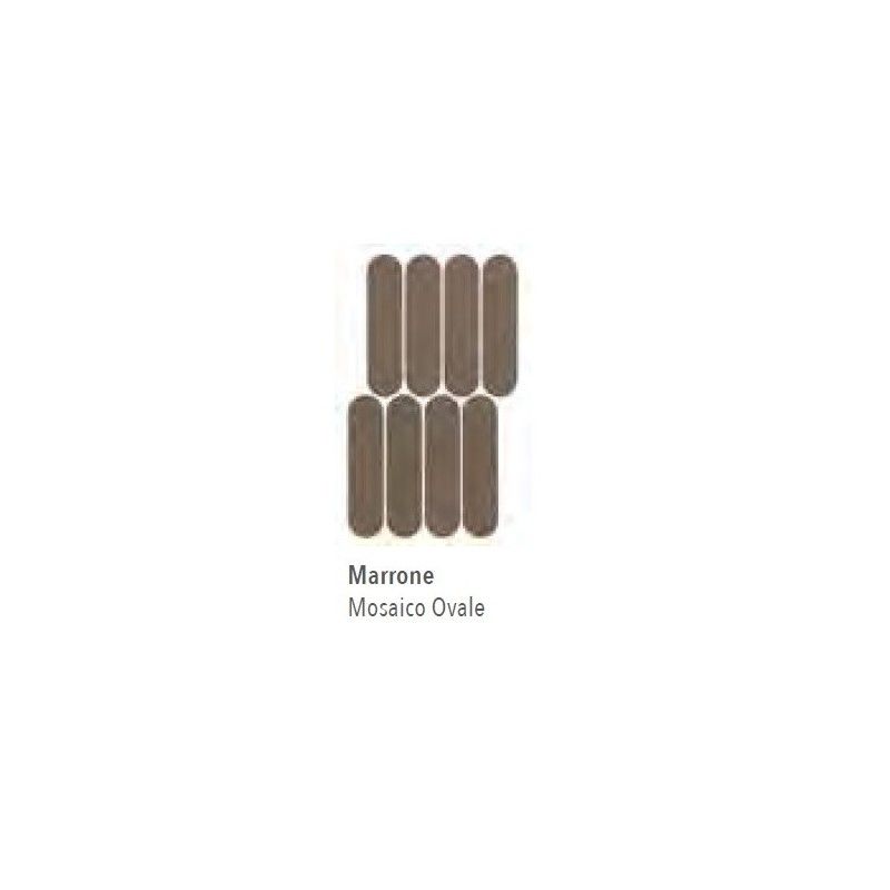 NUANCES MARRONE MOSAIC OVALE 19,5X37 - ITALGRANITI NU08MOV ITALGRANITI GROUP - 1