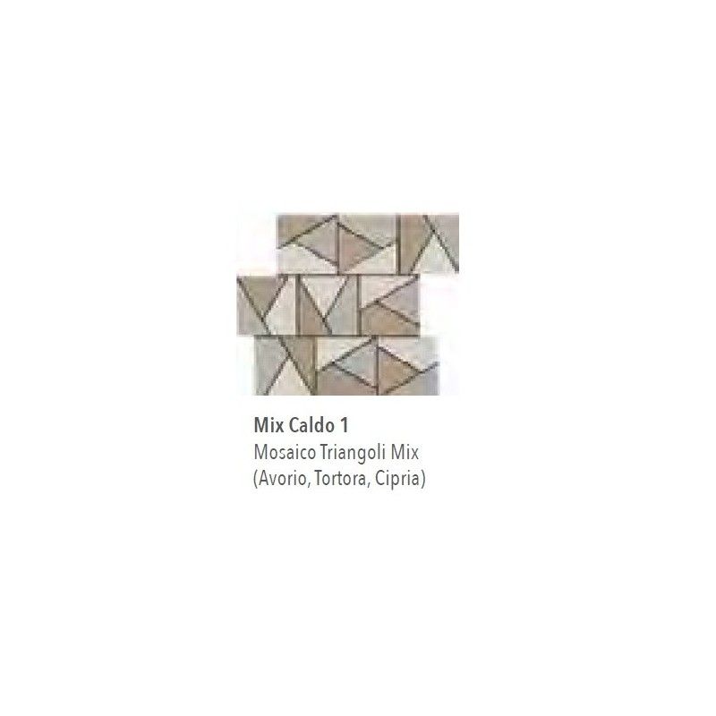 NUANCES MOSAICO TRIANGOLI MIX CALDO 1 30X30 - ITALGRANITI NU00MTGC1 ITALGRANITI GROUP - 1