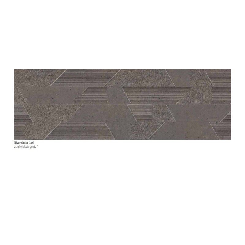 SILVER GR.DARK LIST.MIX ARGENTO 120X20 - ITALGRANITI SI05EAMA ITALGRANITI GROUP - 1