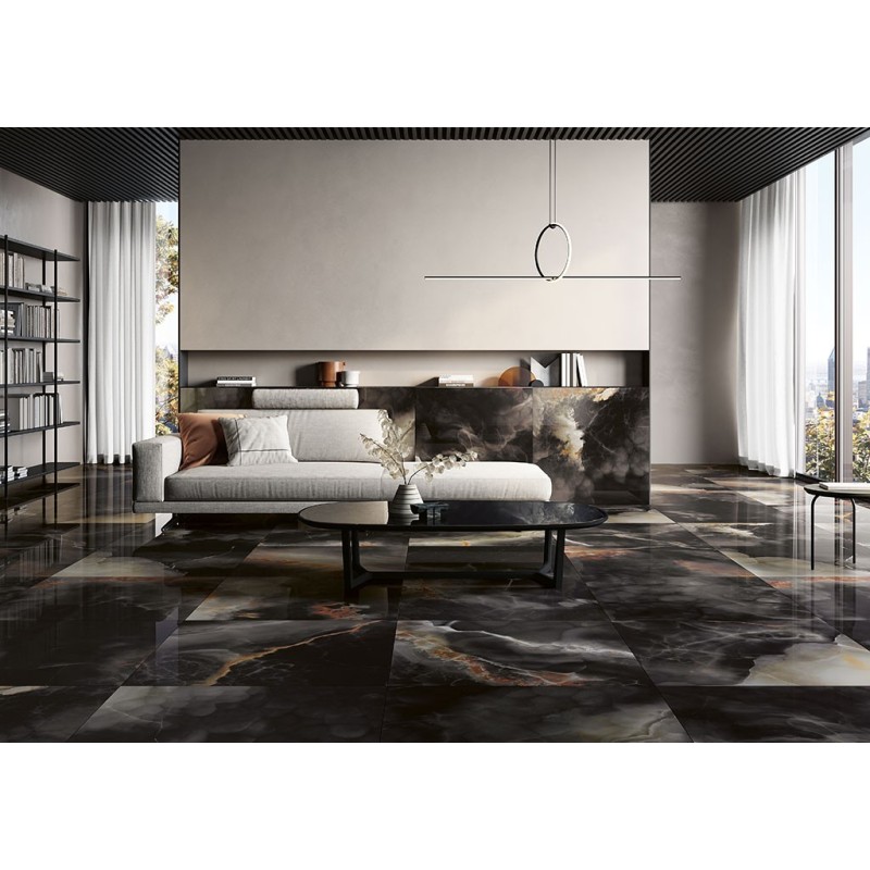 UNICA DEEP DARK 60X60 LUCIDATO RETTIFICATO - FIORANESE CERAMICHE  UI600LR FIORANESE CERAMICHE - 1
