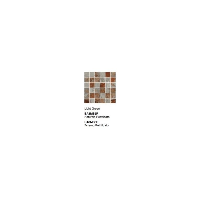 BALI LIGHT GREEN MOSAICO 5X5 ESTERNO RETTIFICATO - COEM BA8MS5E COEM - 1
